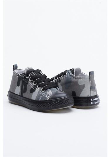 Rahat Kalıp Işıklı Bağcıklı Çocuk Unisex Siyah Yeşil Spor Ayakkabı Tb998-3 Siyah Yeşil