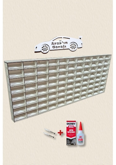 Ahşapatölyenet Ahşap Eğimli Araba Rafı (88 Araçlık)