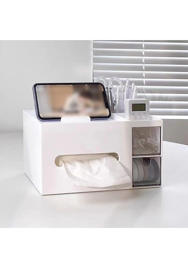 Beyaz-1pc-peçete Tutucu Kapak Tuvalet Kağıdı Mendil Durumda Katı Basit Şık Ofis Ev Araba Mendil Organizatör Konteyner