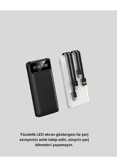 Çoklu Güvenlik Korumalı 20.000 Mah Powerbank Fener Özellikli Çoklu