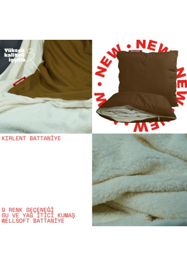 Xpermate Tv Battaniye Yastık Welsoft Battaniye 145x205 Kahvere...