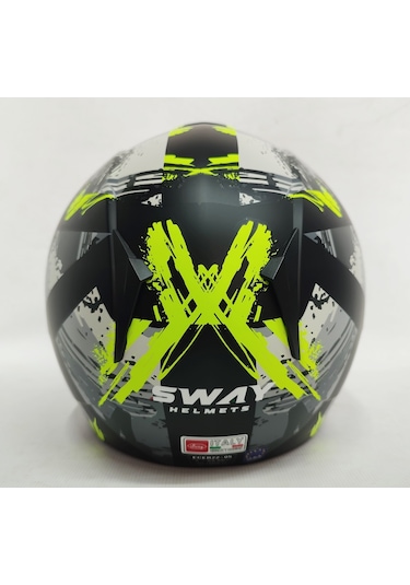Sway 715 Poison Şeffaf Vizörlü Yarım Kask Sarı - Siyah