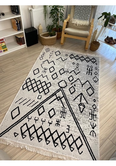 Kilim Çift Taraflı Pamuk Dokuma İskandinav Kilim