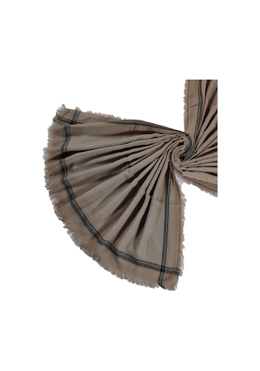 Mim Eşarp Mısırlı Eşarpları Pamuk Şal 100x200 Cm Vizon