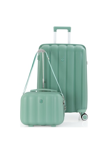 Mçs Polipropilen 2li Valiz Seti Orta & Makyaj V305 S21yy1000074-set 10426 Su Yeşili