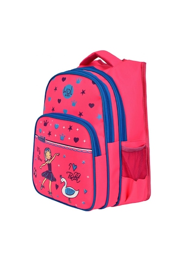Waddell Kız Çocuk Pembe Balerin Baskılı İlkokul Sırt Çantası Ü