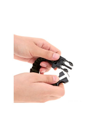 Wezone Yeşil Askeri Kurtarma Bileklik, 3m Paracord, Çakmak Taşı, İçinli Pıçak Ve Şişe Açıcı İle Doğal Etkinlikler İçin Koyu Yeşil