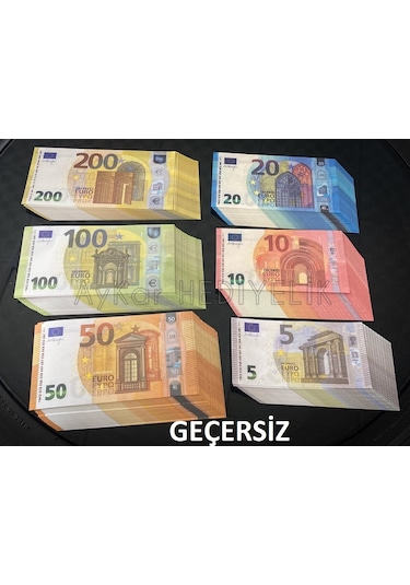 Aykar 600 Adet Euro Geçersiz Düğün Film Dizi Paraları