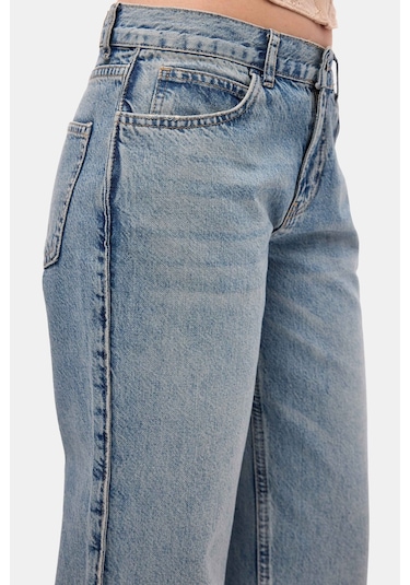 Itsbasic Kadın Kot Renk 4s6-32 Bootcut Fit Orta Bel Denim Jean