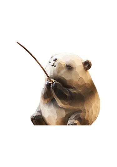 Suntek Sevimli Hayvan Balıkçılık Figürü Masa Süsü Ofis 7cmx4.3cmx6cm