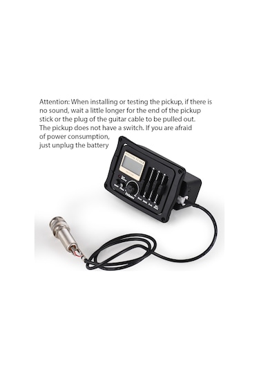 Skycity Gitar Pickup Eq B-12 Akustik Klasik Iç Mikrofonlu Tel Ayarlı Lcd Ekranlı 9v Pil İle Çalma Ses Alıcı
