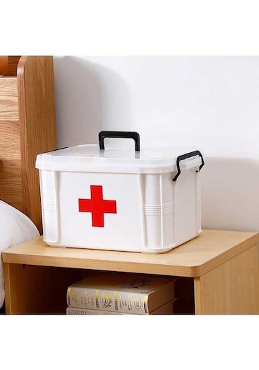 Tongxida Aile Çok Katmanlı Acil Tıp Saklama Kutusu, Boyut: Xl Beyaz Ev Plastik Kutu