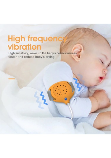 Konesam Bebek Islaklık Alarmı - Titreşimli Ve Sesli Uyarı, Klipsli Tasarım, Portakal Rengi