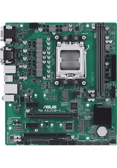 Asus Pro A620M-C-CSM AMD A620 6400 MHz (OC) DDR5 Soket AM5 mATX Anakart