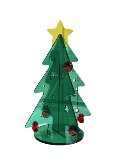 Kosona Minik Akrilik Noel Ağacı Seti - Ev Dekorasyonu, Kreatif Dıy, Yeniden Kullanılabilir, Noel Hediyesi