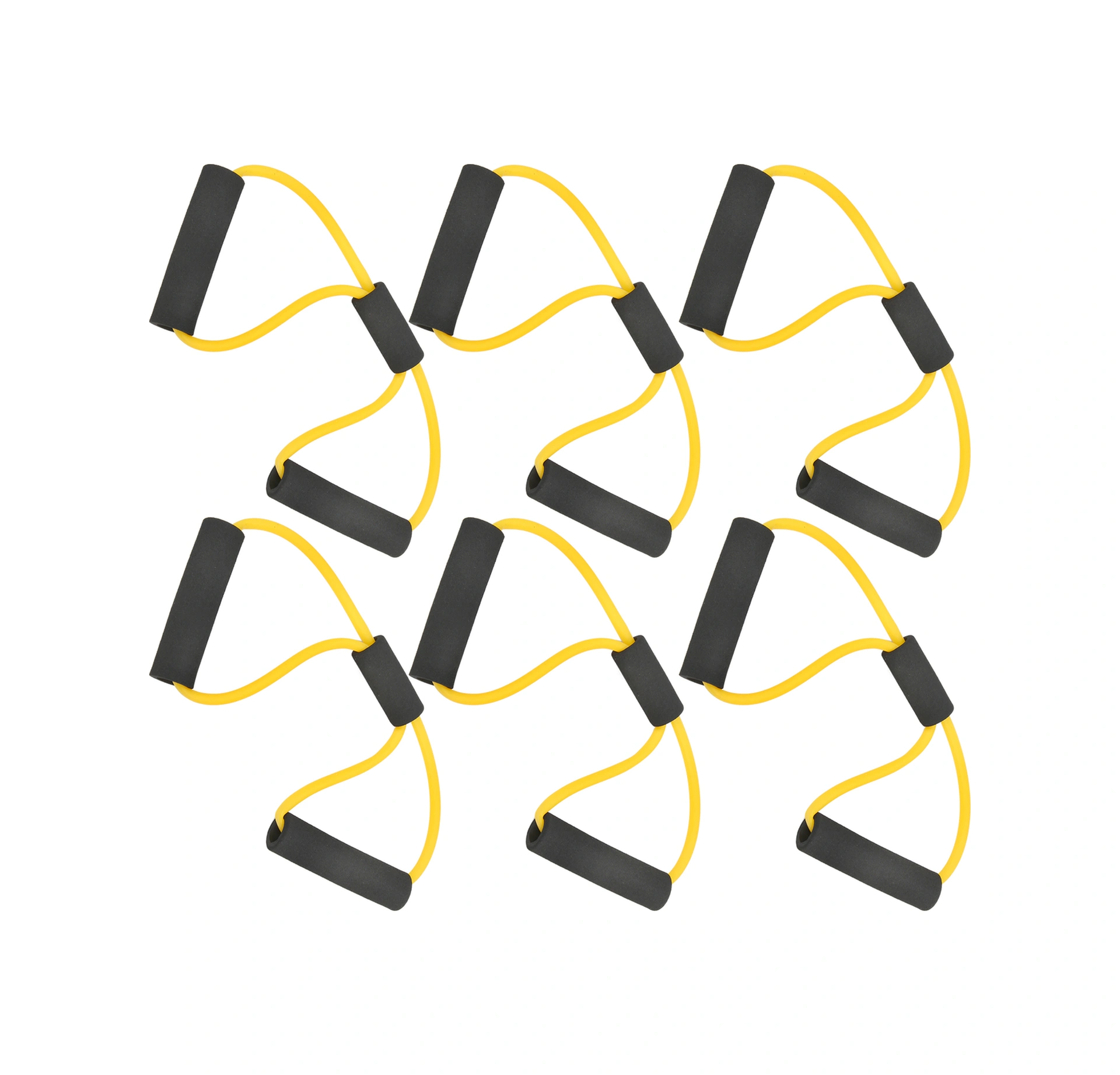 Vkemall 6 Adet Sarı Tpe+köpük Dirence Bandı - Pilates Ve Üst Vücut Güç Antrenmanı İçin Ev, Spor Salonu Ve Dışarıda Kullanım Sarı