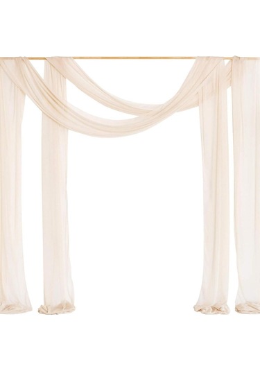 Homyl Düğün Kemeri Drapaj Masa Koşucusu Arka Plan Temalı Şampanya