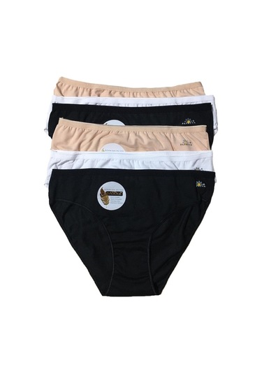 Papatya1850 Kadın Yüksek Bel Modal Külot Karışık Renk 6 Adet Ten
