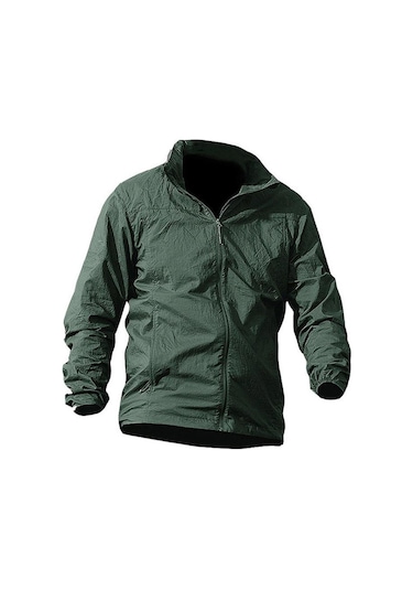 Su Geçirmez Hızlı Kuru Taktik Deri Ceket Erkekler Kapşonlu Yağmurluk Ince Rüzgarlık Güneş Koruyucu Ordu Askeri Ceket Haki