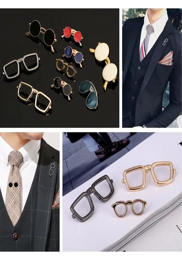 Olfil Mini Broş-gözlük Minimalist Tarz 272153214 Altın Rengi