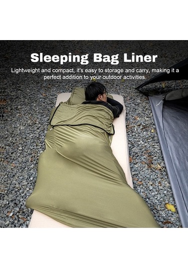 Pazly Yumuşak Nefes Alabilir Uyku Tulumu İçliği - Hafif Gri, Uzun Ömürlü, Taşınabilir Gri