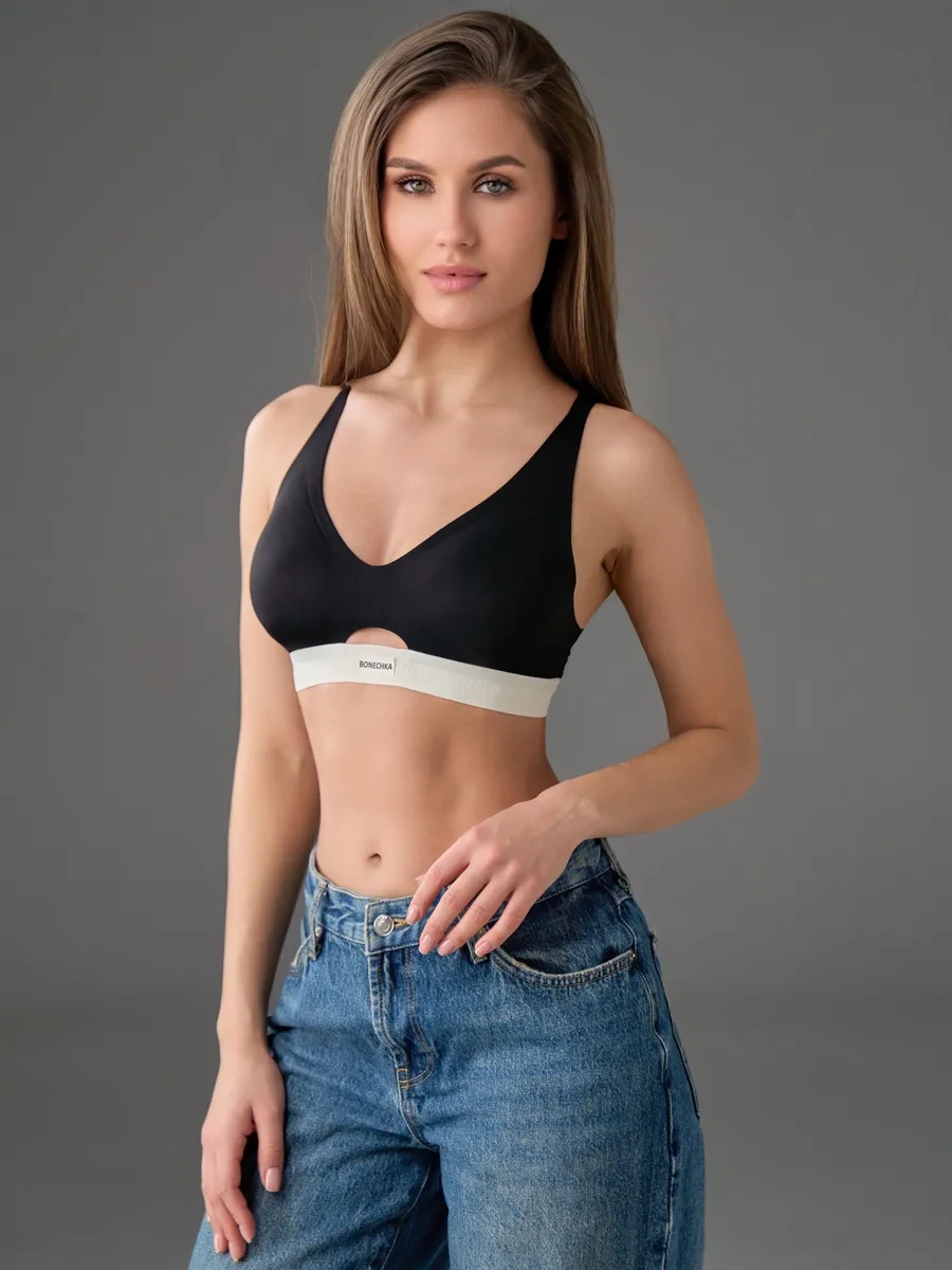 Bonechka Dekolteli Sütyen Üst 248480797 Siyah