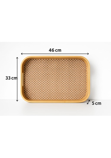 Dekorasyaa Bambu Dikdörtgen Tepsi 46x33x5cm Bambu