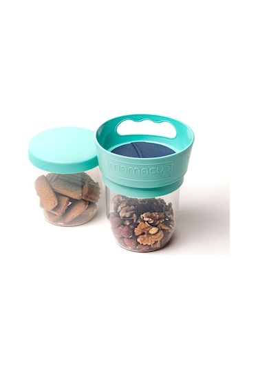 Mamacup Dökülmeyi Önleyen Atıştırmalık Kap Turkuaz