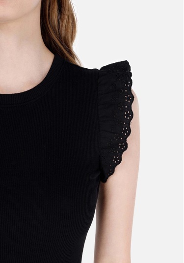 Colins Slim Fit Kadın Siyah Kısa Kol Elbise Cl1069048 Q1.v2 Blk Siyah