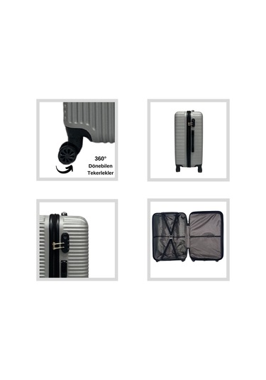 Anhelo Bowtie Abs Büyük Boy Valiz Saks Mavi Saks Mavi