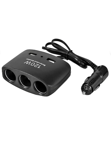 Usb Çakmak Soketi 12v-24v 120w Kablolu 3lü