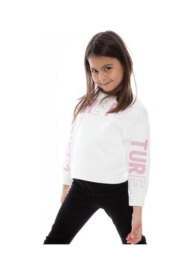 Rolypoly Kız Çocuk Krem Sweatshirt Krem