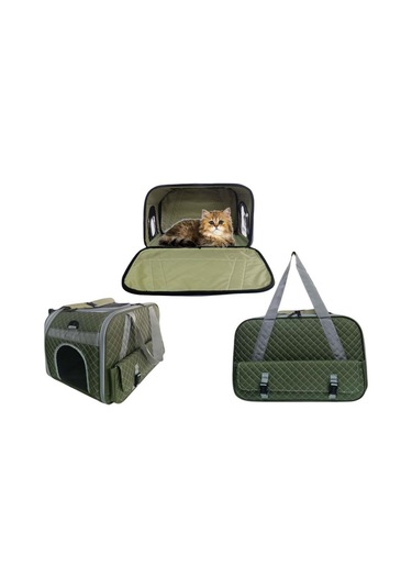 La Vista Lorente Kedi, Küçük Köpek Taşıma Çantası Yeşil 40-40-55cm