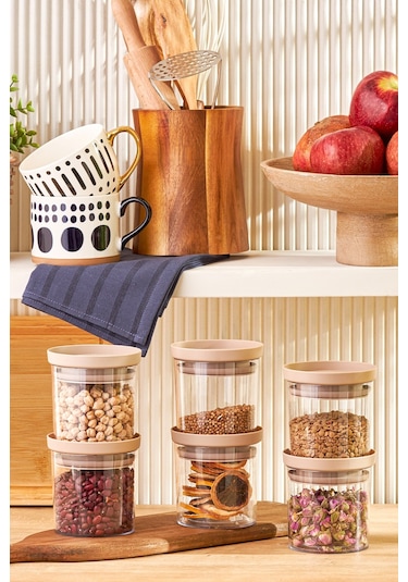 Emsan Arya 6'lı Küçük Saklama Kabı Bej