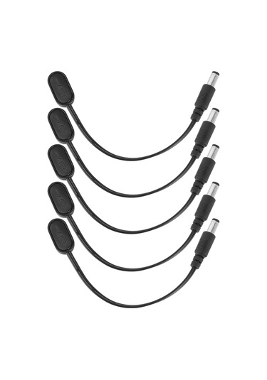 Gitar Efekt Pedalı İçin Efekt Pedalı Gücü, Dik Açı Konnektörlü Daisy Chain Kablosu, 5mm X 1mm Erkek Konnektörleri Destekler, Her Birine Bağımsız Pil