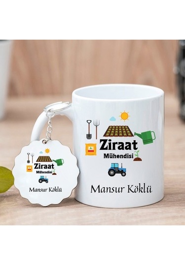 Ziraat Mühendisi Kupa Bardak Ve Anahtarlık