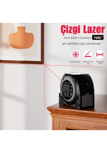 Texta Tp40 Lazer Mesafe Ölçerli Şerit Metre 40m + 5m