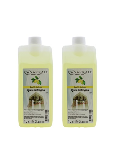 Çanakkale Kolonyaları 80 Derece Limon Kolonyası Korumalı Kapak - Yeni Model 2 x 1 L