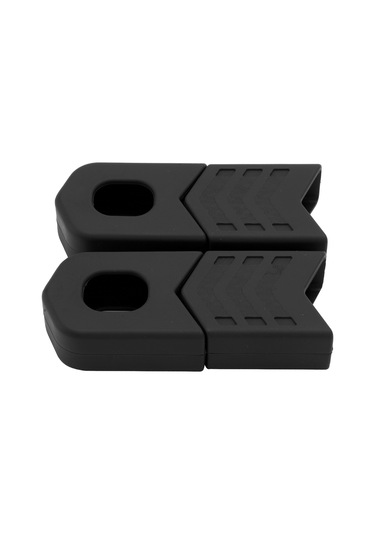 Geeroyoo Bisiklet Krank Koruyucu Kılıfı - Yiyecek Grubu Silikon, Evrensel Dağ Bisikleti Uyumlu, Çizik Ve Değişikliğe Dayanıklı, 4 Adet Kutuda Siyah Siyah