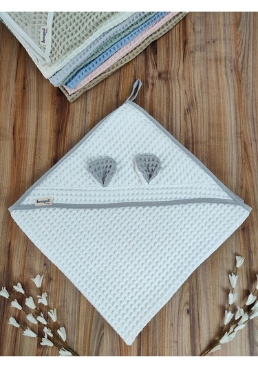 Ekru Pike Bebek Battaniyesi Doğal Organik Uyku Çift Taraflı Bebek Havlu Örtü Yenidoğan Mevsimlik Beyaz