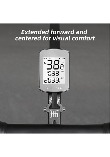 Aubyhe Alüminyum Bisiklet Bilgisayar Tutucu, Yollu Bisiklet Entegre Saplı Dikey Açı Ayarlanabilir Siyah Taşıyıcı Siyah