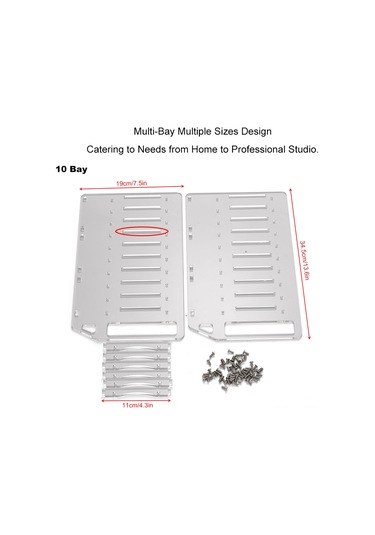 Tenfowee "4/6/8/10 Yuvalı Akrilik Hdd Kafesi - Dıy Soğutmalı Sabit Disk Rafı"