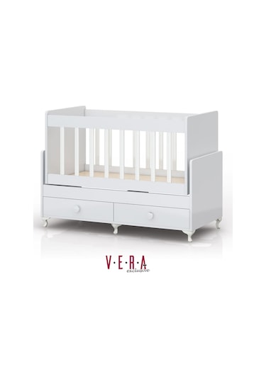Veraexclusive Anne Yanı, Çekmeceli, Sallanır Beşik Beyaz