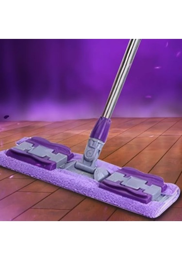 Mikrofiber Yer Temizleme Mop 360 Döner Başlıklı, Kolay Sıkma Ve Pratik Kullanım