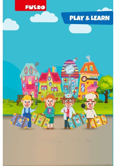 Puedo Bavulunu Topla Eşleştirme Oyunu - Meslekler