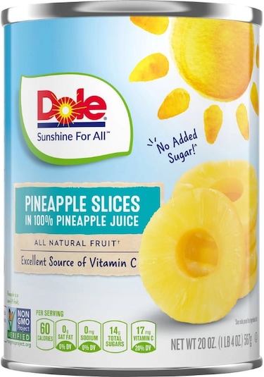 Dole Pineapple Slices İn Pineapple Juice 567 G