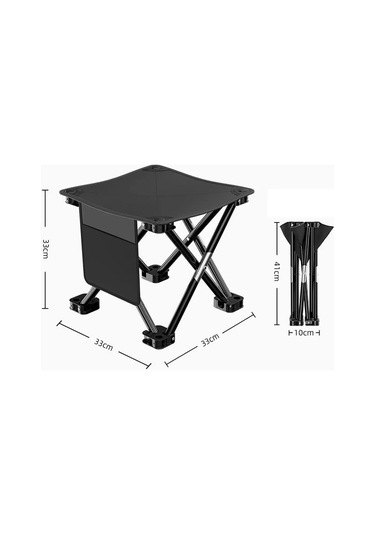 Ambition Ultralight Katlanabilir Tabure Taşınabilir Açık Siyah