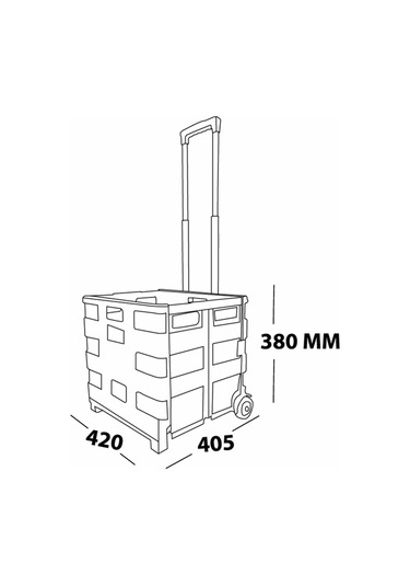 Campout Katlanır Tekerlekli Kamp Kasası Kahverengi
