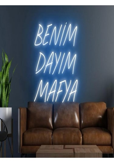 Twins Led Benim Dayim Mafya Yazılı Neon Tabela Mavi Model:model:21353366 Mavi