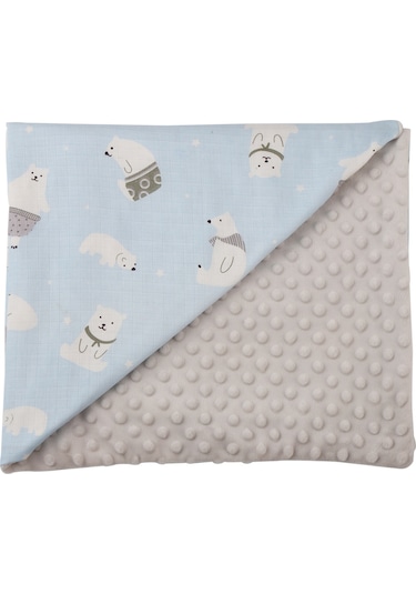 Vkemall Yumuşak Pamuklu Bebek Battaniyesi - Nefes Alabilir, Nokta Desenli, Tüm Mevsimler İçin 110x80cm DiğER